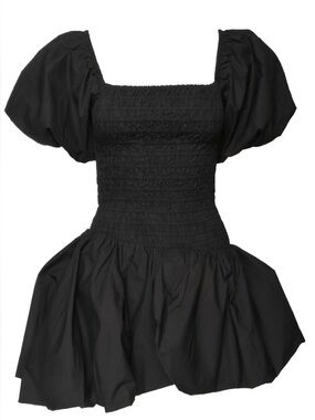 Love Shack Fancy Rushed Asa Mini Puffed Sleeve Dress Sz Medium